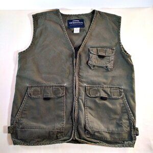 Canyon River Blues Men's Olive Army Green Cotton Vest Size Medium